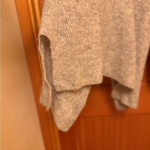 Women's Gray Sweater with Button Back Detail - Picture 8 of 14